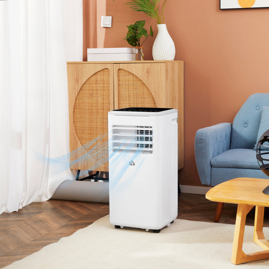 HOMCOM 9000 BTU Portable Air Conditioner in Cream White