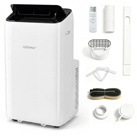 12000 BTU Portable Air Conditioner Cools Up to 46.5㎡ 5-in-1 Quiet AC Unit-White
