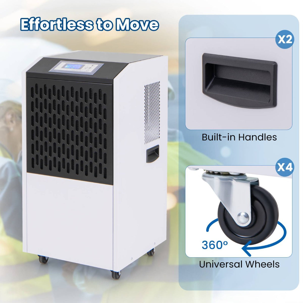 120L Commercial Industrial Dehumidifier for Spaces up to 500㎡-White
