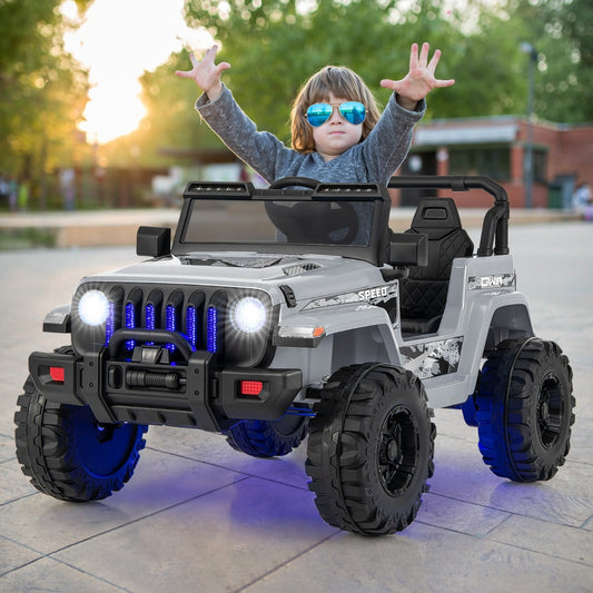 12V Kids Ride on Truck in Grey