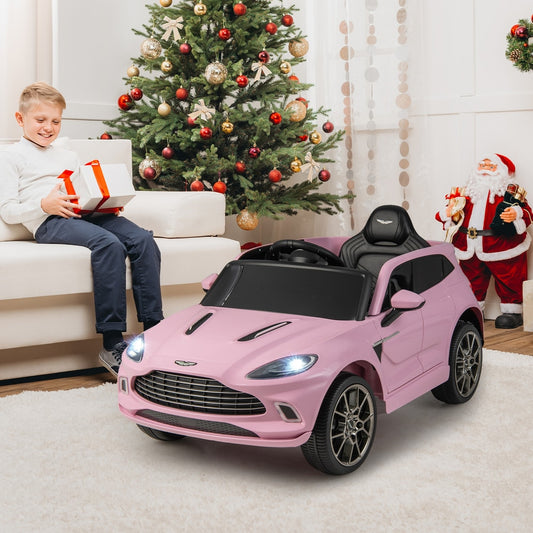 12V Kids Ride on Vehicle Aston Martin Licensed in Pink