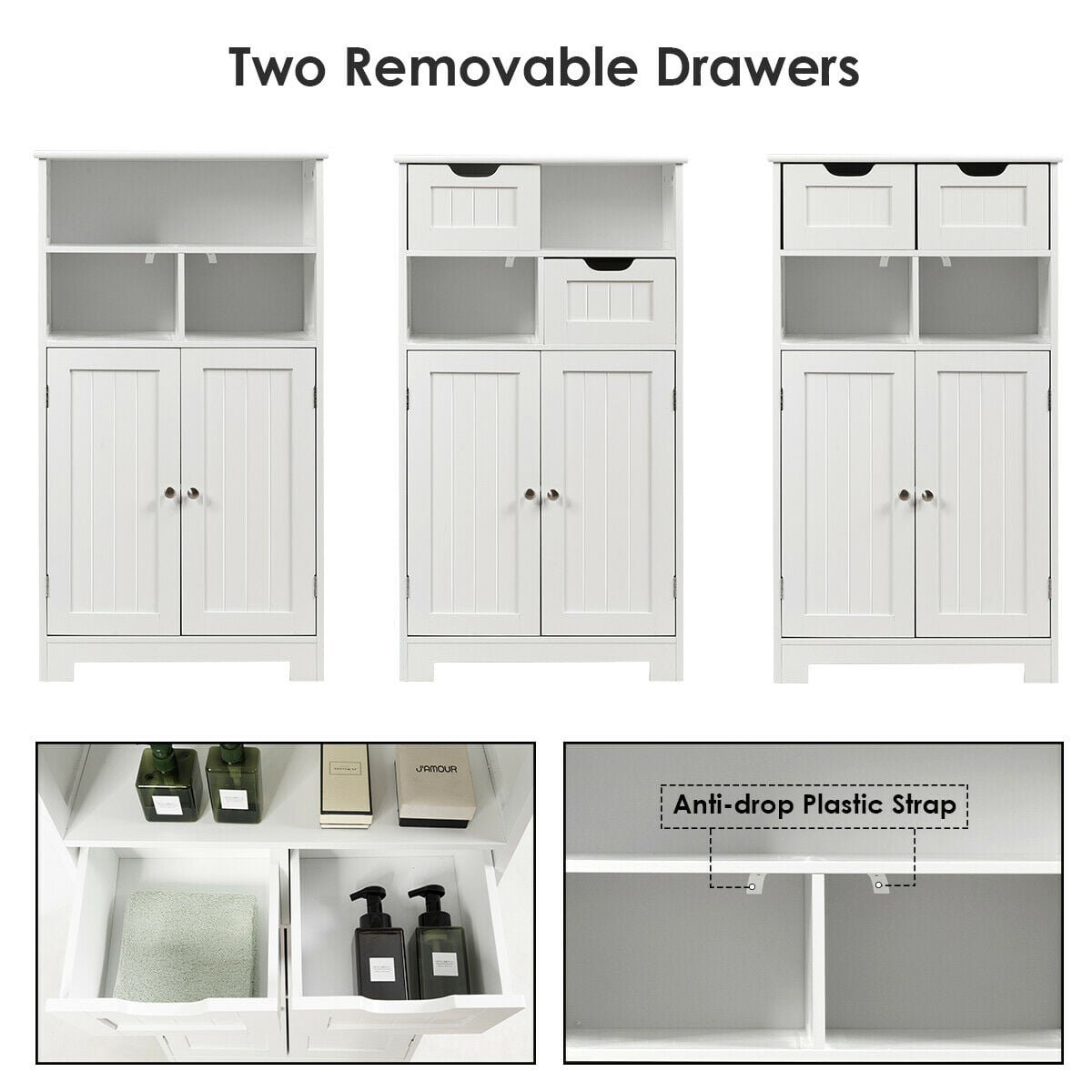 Floor Standing Utility Cabinet with Adjustable Drawers