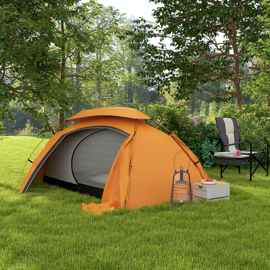 Outsunny Aluminium Frame Camping Tent in Orange
