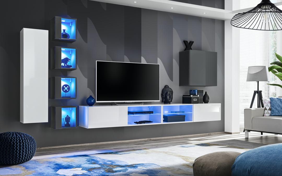 وحدة Switch XXVI للترفيه على الحائط لأجهزة التلفزيون حتى 75 بوصة