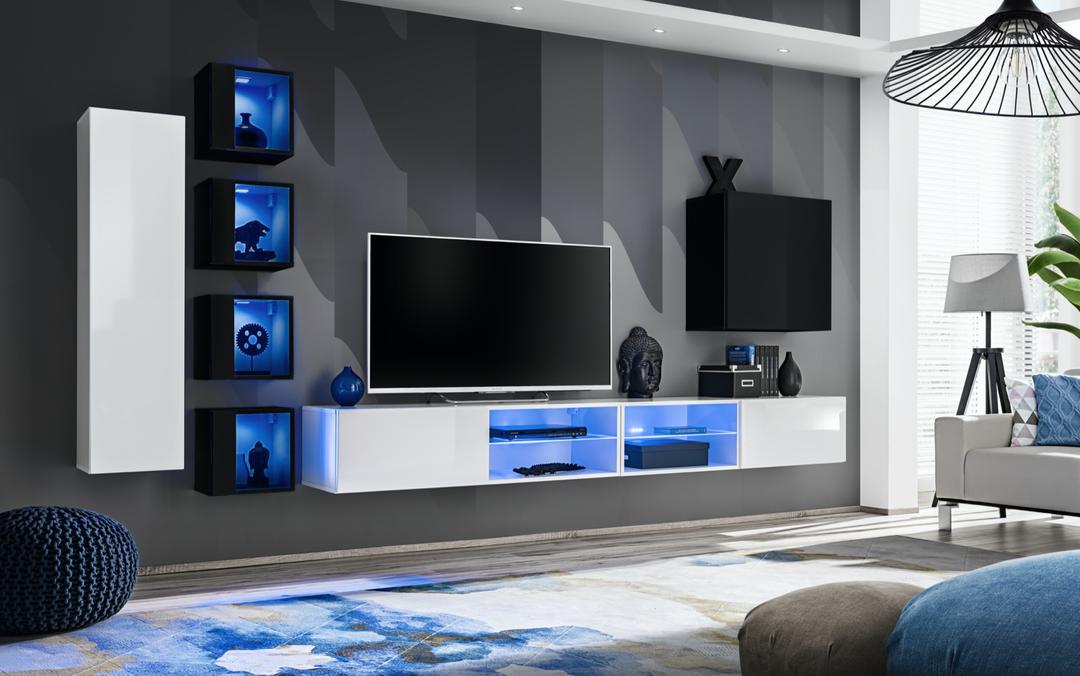 وحدة Switch XXVI للترفيه على الحائط لأجهزة التلفزيون حتى 75 بوصة