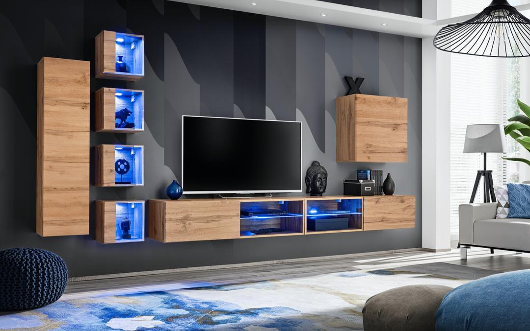 وحدة Switch XXVI للترفيه على الحائط لأجهزة التلفزيون حتى 75 بوصة