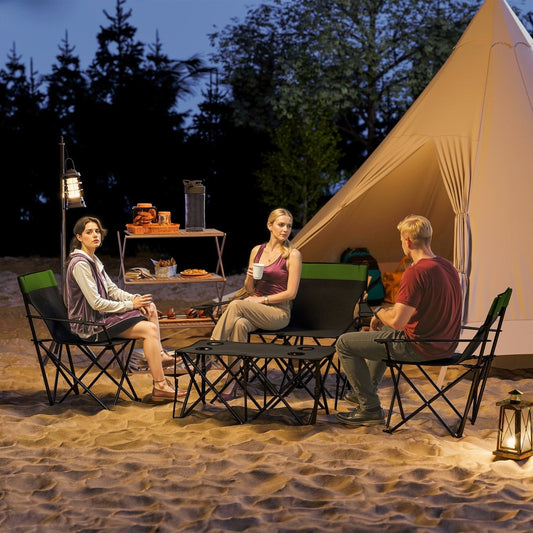 Outsunny Four-Piece Portable Picnic Table Set in Green