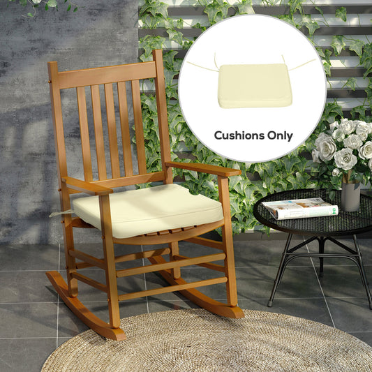 طقم وسائد كرسي أوت ساني من 6 قطع، 42 طول × 42 عرض × 5 سم سمك - أبيض كريمي