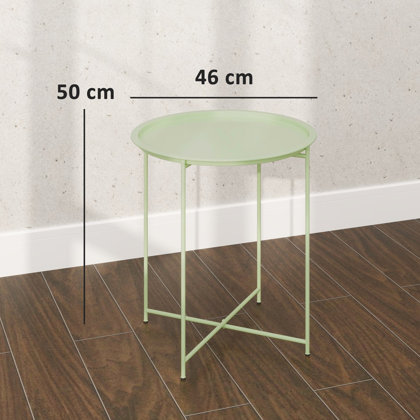 Outsunny Steel Removable Tray Top Garden Table - Green