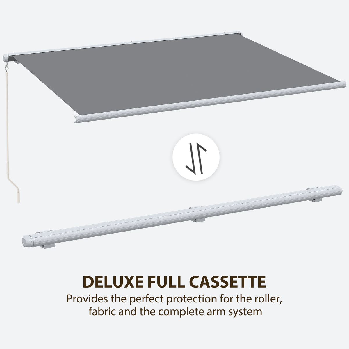 Outsunny Full Cassette Retractable Awning