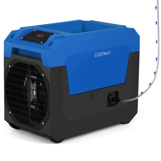 60L/Day Commercial Dehumidifier with Pump Portable Industrial Dehumidifier-Blue