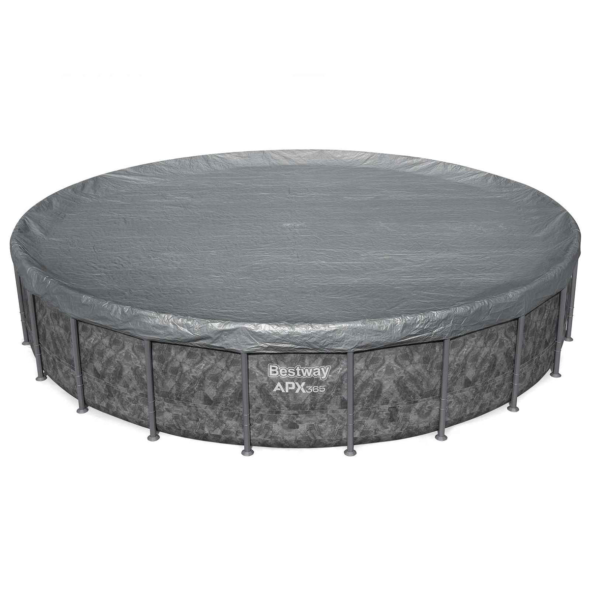vidaXL Bestway Pool Cover Ø6.1 Round Polyester Grey
