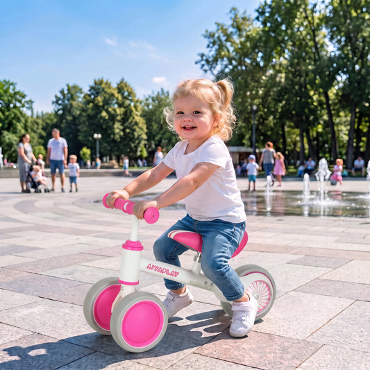 AIYAPLAY Balance Bike for Kids 1-2 Years in Pink