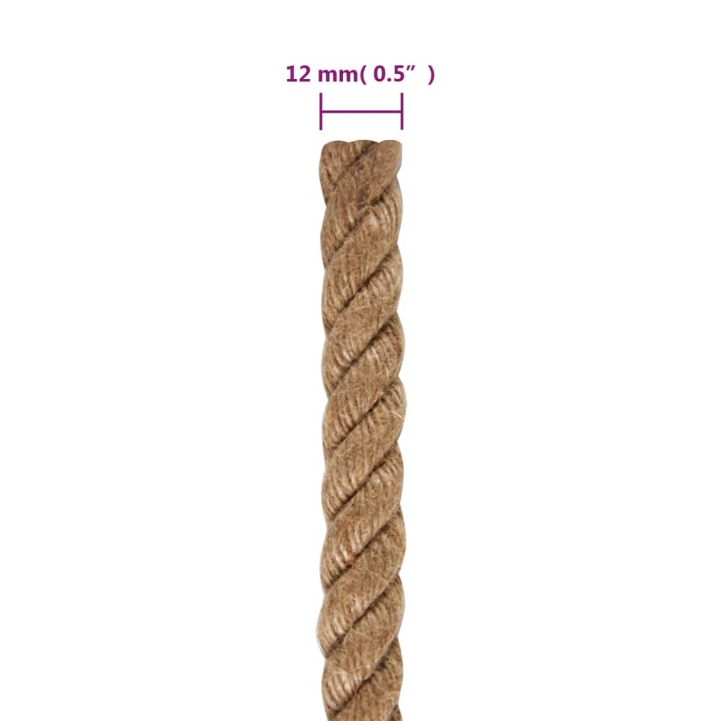 vidaXL Rope 100% Jute 12 mm 100 m 6