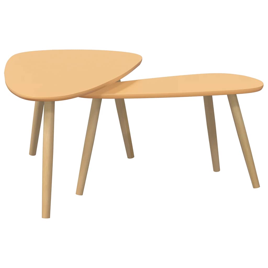 vidaXL Coffee Table | Set of 2 | Brown | Solid pine wood, MDF | Two-piece set 6