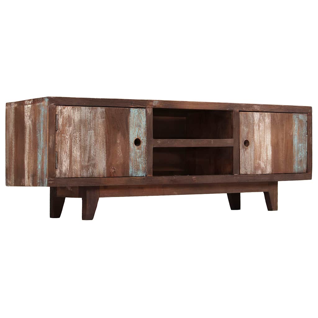 244960 vidaXL TV Cabinet Solid Acacia Wood Vintage 118x30x40 cm 4