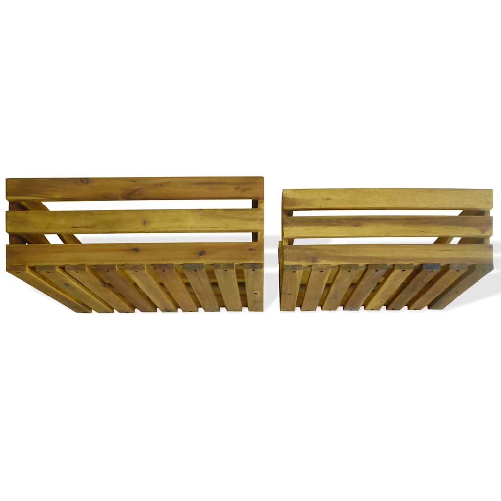 vidaXL Apple Crate | Set of 2 | Natural wood | Solid acacia wood 6