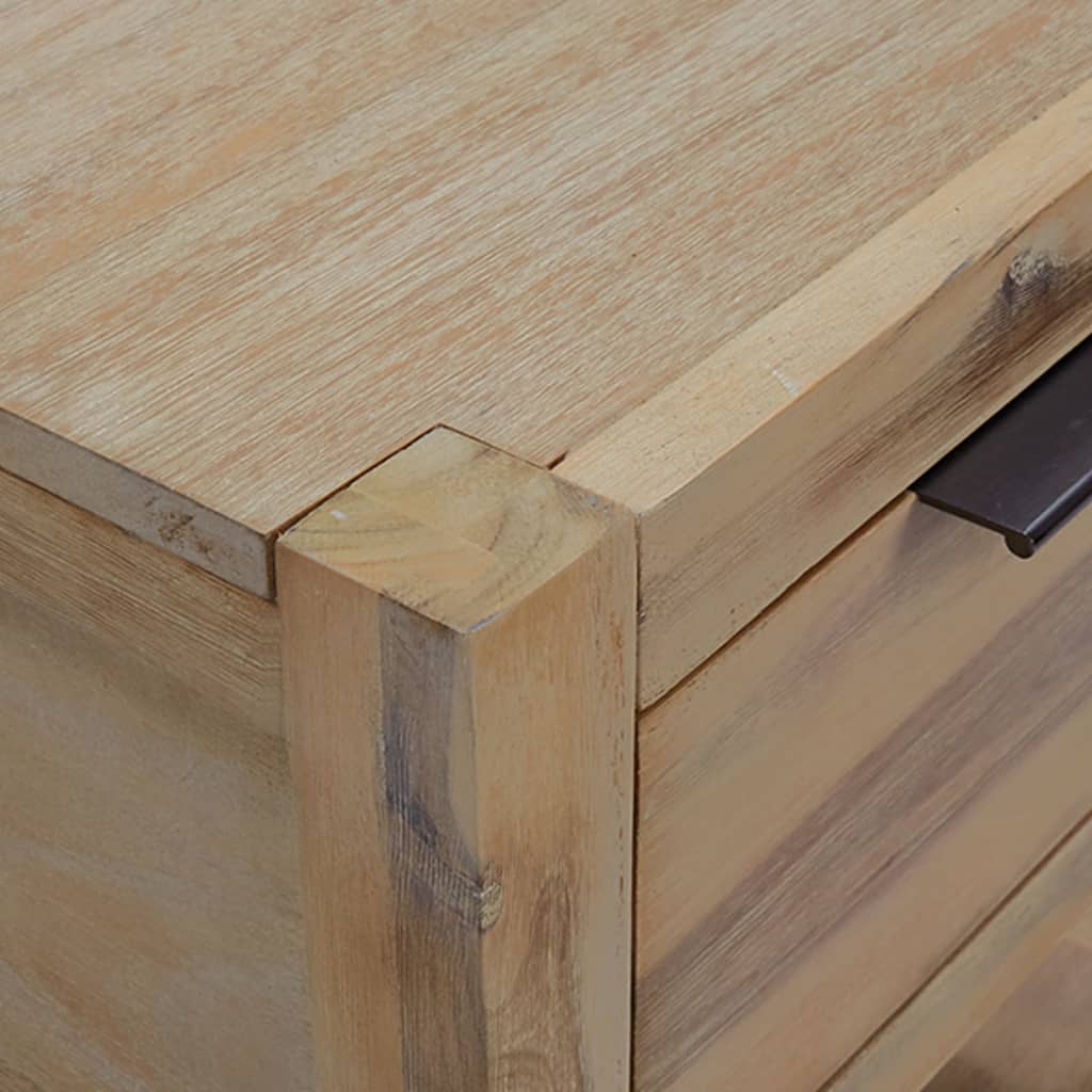 vidaXL Nightstand | Natural wood | Solid Acacia wood, MDF, Acacia veneer | Small 6