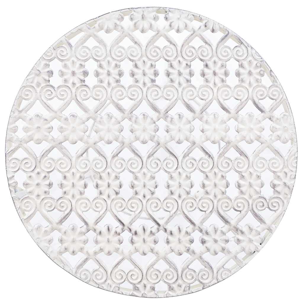 vidaXL Plant Stand Set 3 Pieces Vintage Style Metal Antique White 6