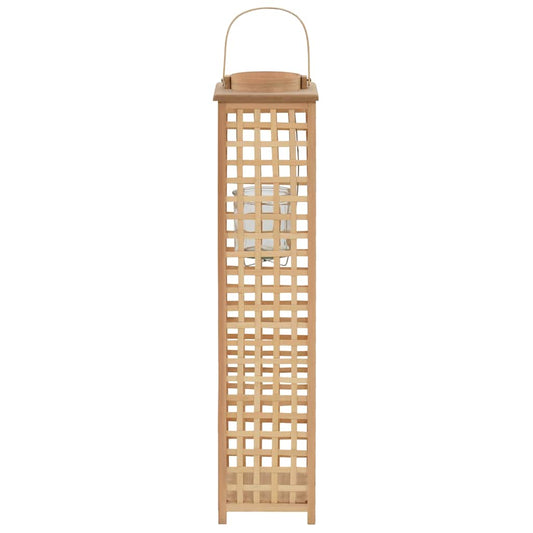 vidaXL Hanging Candle Lantern Holder Bamboo Natural 2