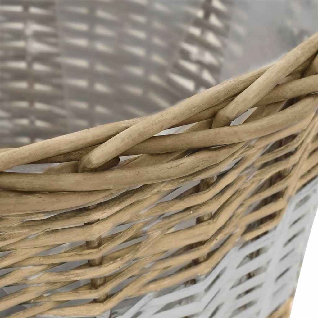 vidaXL Raised Bed | Set of 4 | Brown and white | Wicker and polyethylene 6