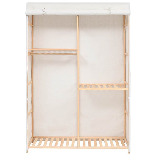 vidaXL Wardrobe | White | Solid fir wood | 110x40x170 cm | Wardrobe 2