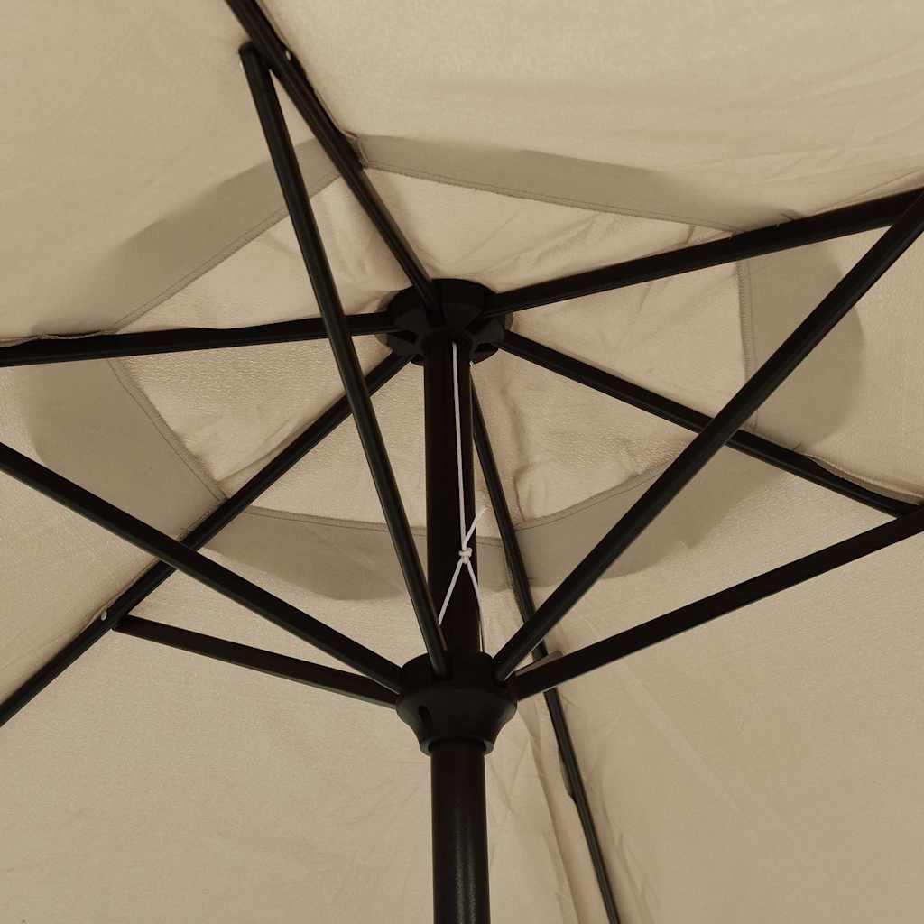 vidaXL Garden Parasol | Taupe | Polyester | Large | Tiltable | Garden Parasol 6
