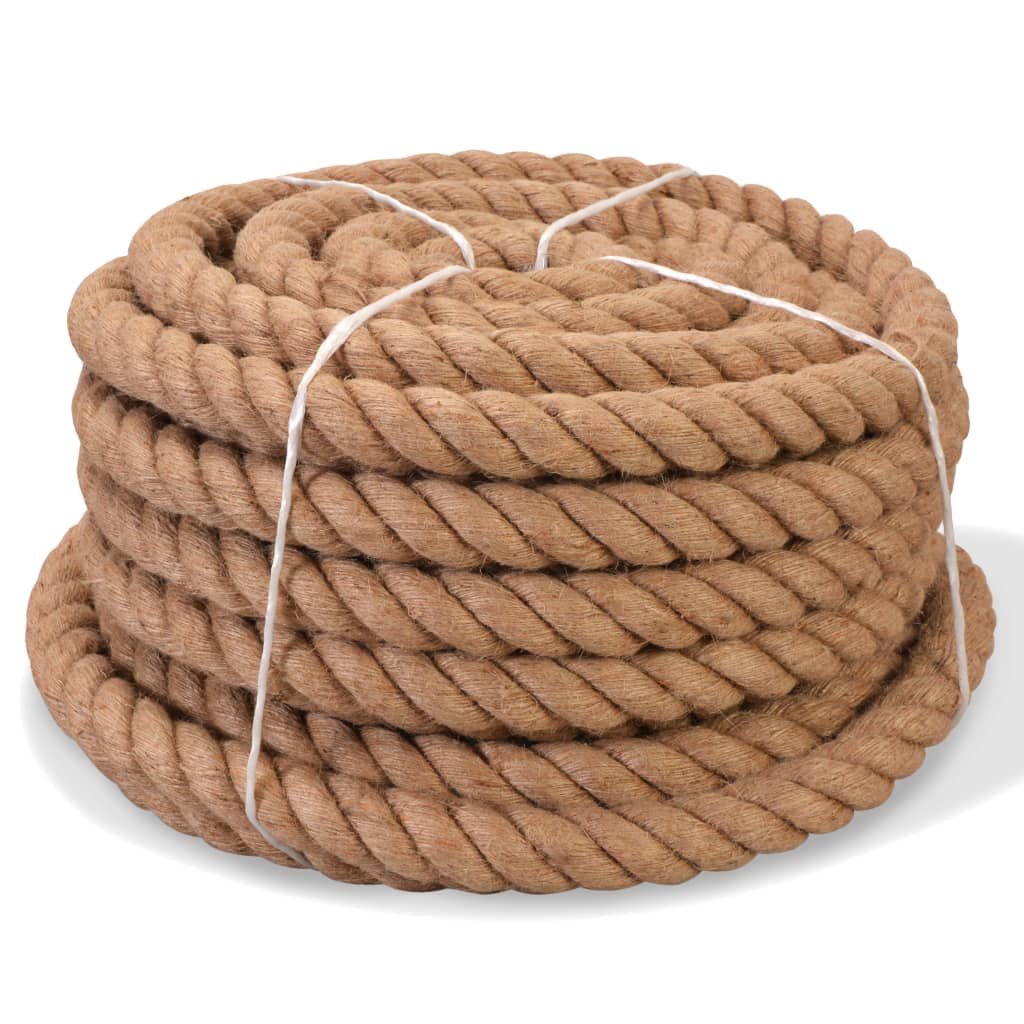 vidaXL Jute Rope Long Thick Natural Length 50 m