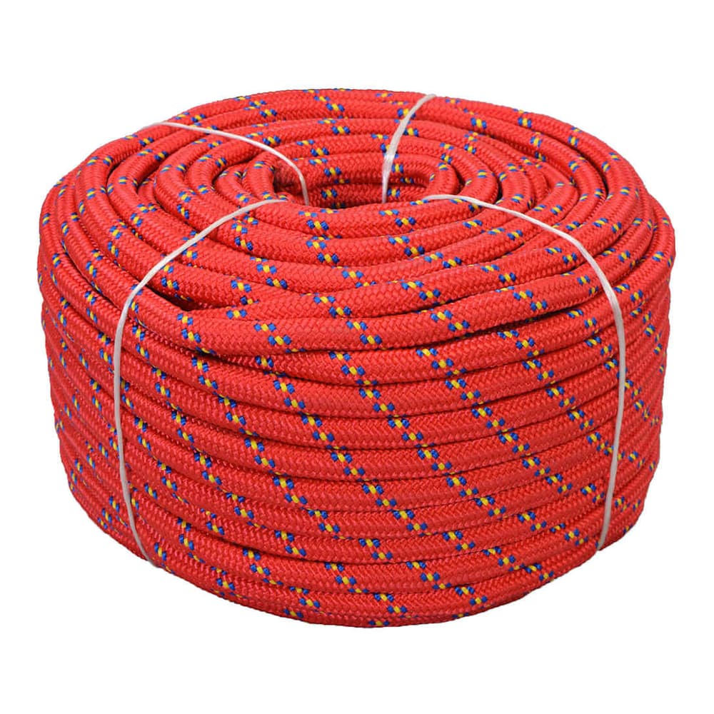 vidaXL Boat Rope Polypropylene Length 50 m Red