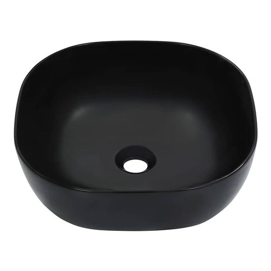Wash Basin 42,5x42,5x14,5 cm Ceramic Black