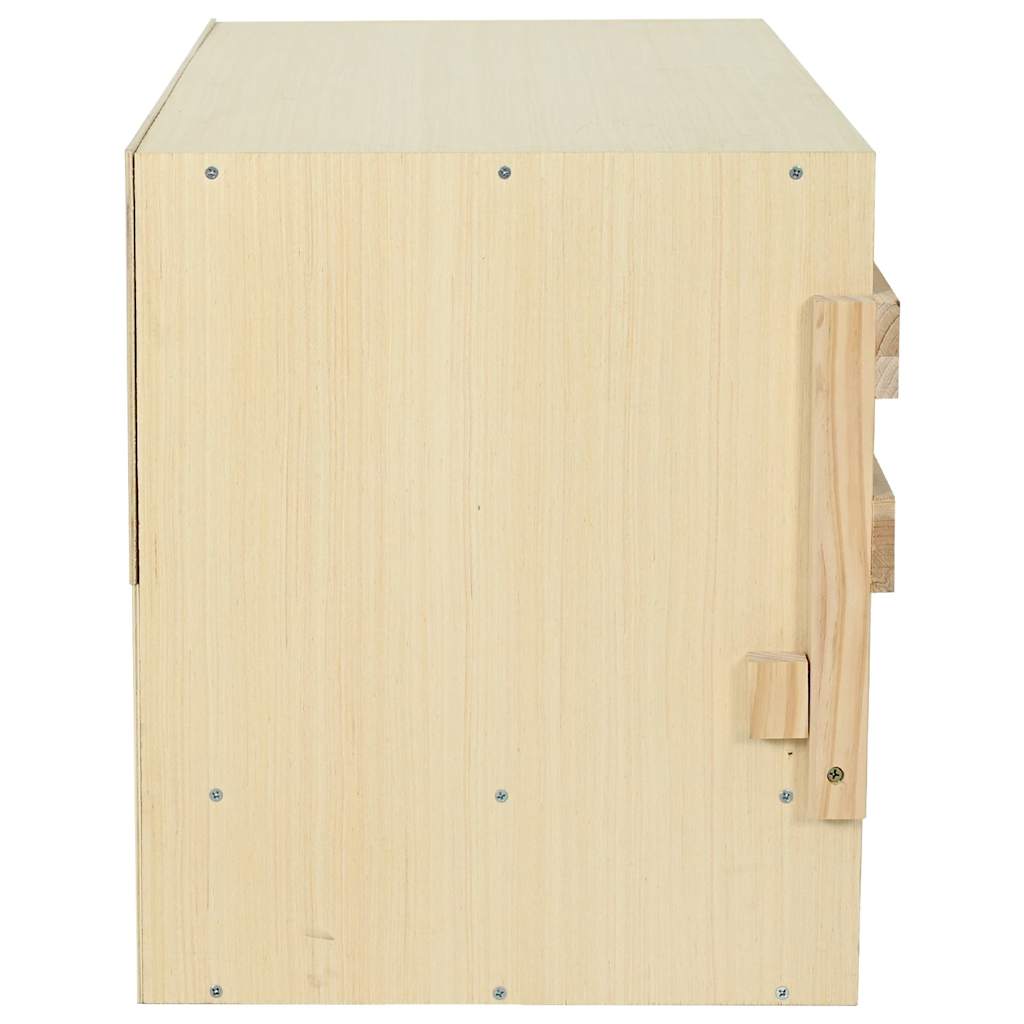 vidaXL Chicken Laying Nest | Brown and natural wood colour 6