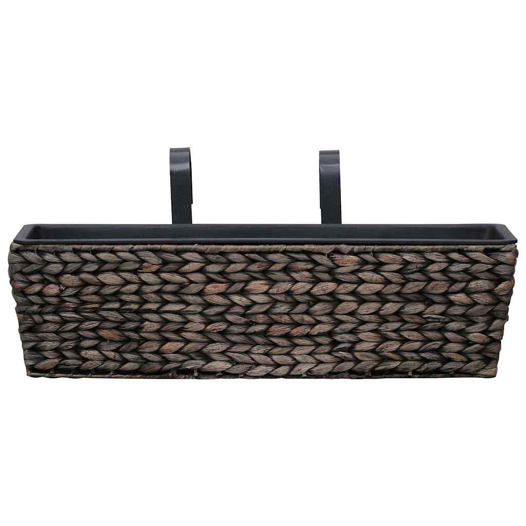 vidaXL Garden Planter | Set of 2 | Brown | Water hyacinth, steel 6