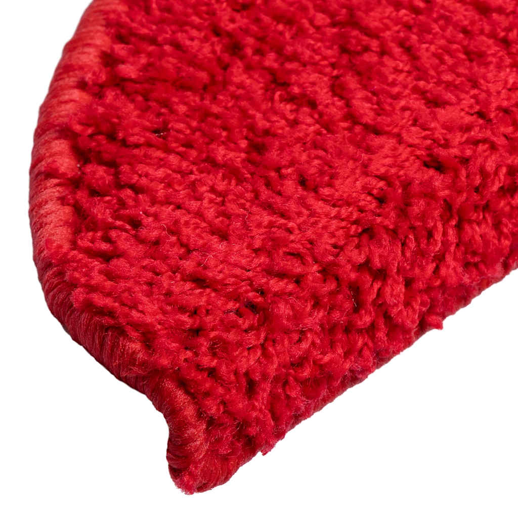 vidaXL Stair Mats 15 pcs 56x17x3 cm Red Half Round 6