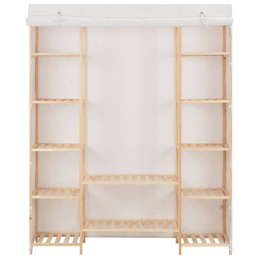 vidaXL Wardrobe | White | Fir wood | 135x40x170 cm | Wardrobe | Rectangular 2