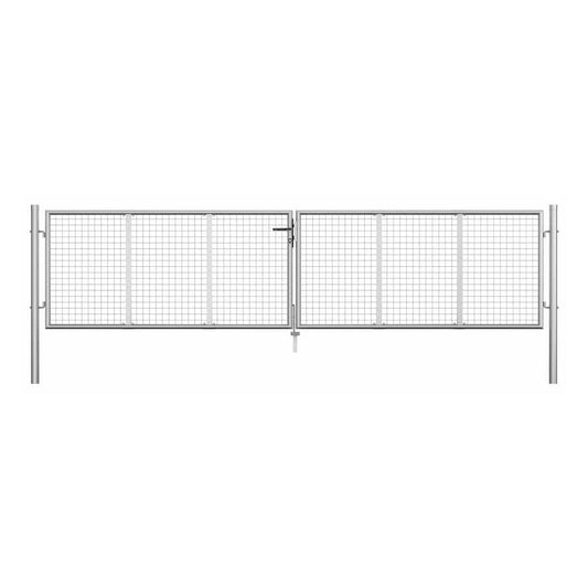 Garden Gate Galvanised Steel Silver 400 x 75 cm
