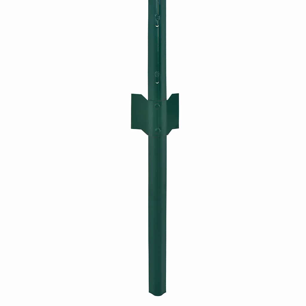 vidaXL Wire Mesh Fence with Posts Steel 25x0.5 m Green 4