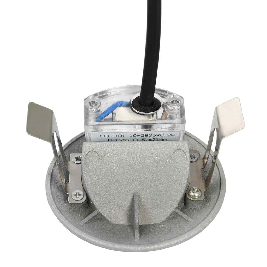 vidaXL Outdoor LED Wall Lights 6 pcs 2 W Silver Round 6