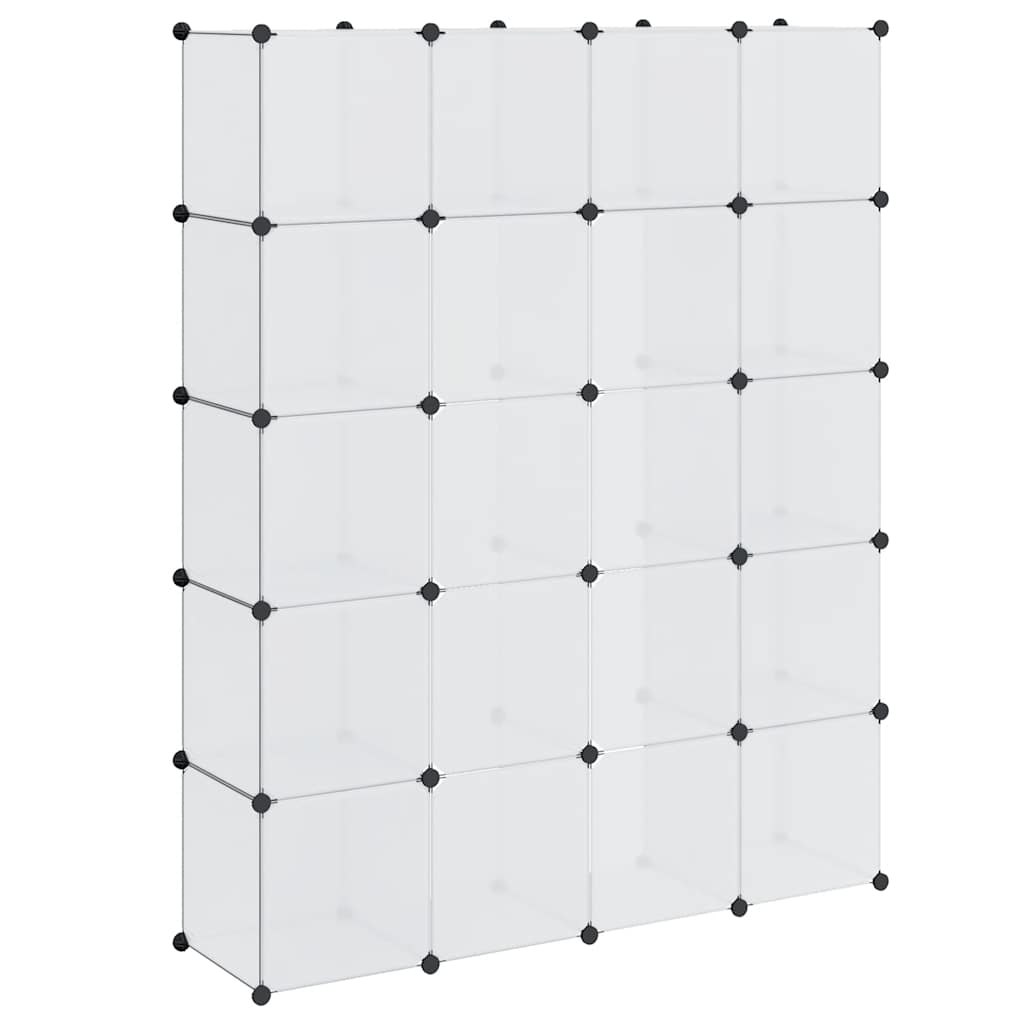 vidaXL Modular Storage | White | Plastic, Chromed Steel | Large | Modular 6