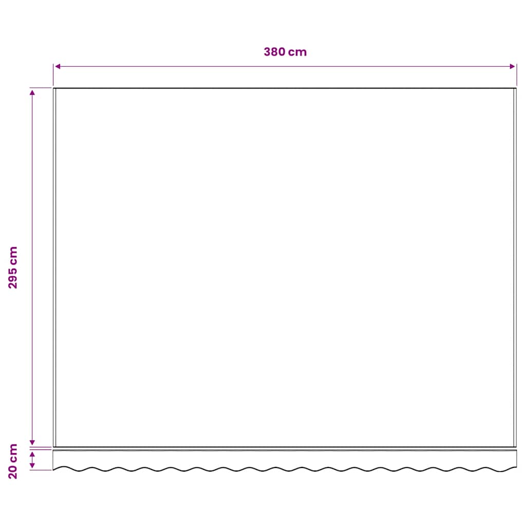 vidaXL Awning Replacement Fabric Yellow and White 400x300 cm Polyester 5