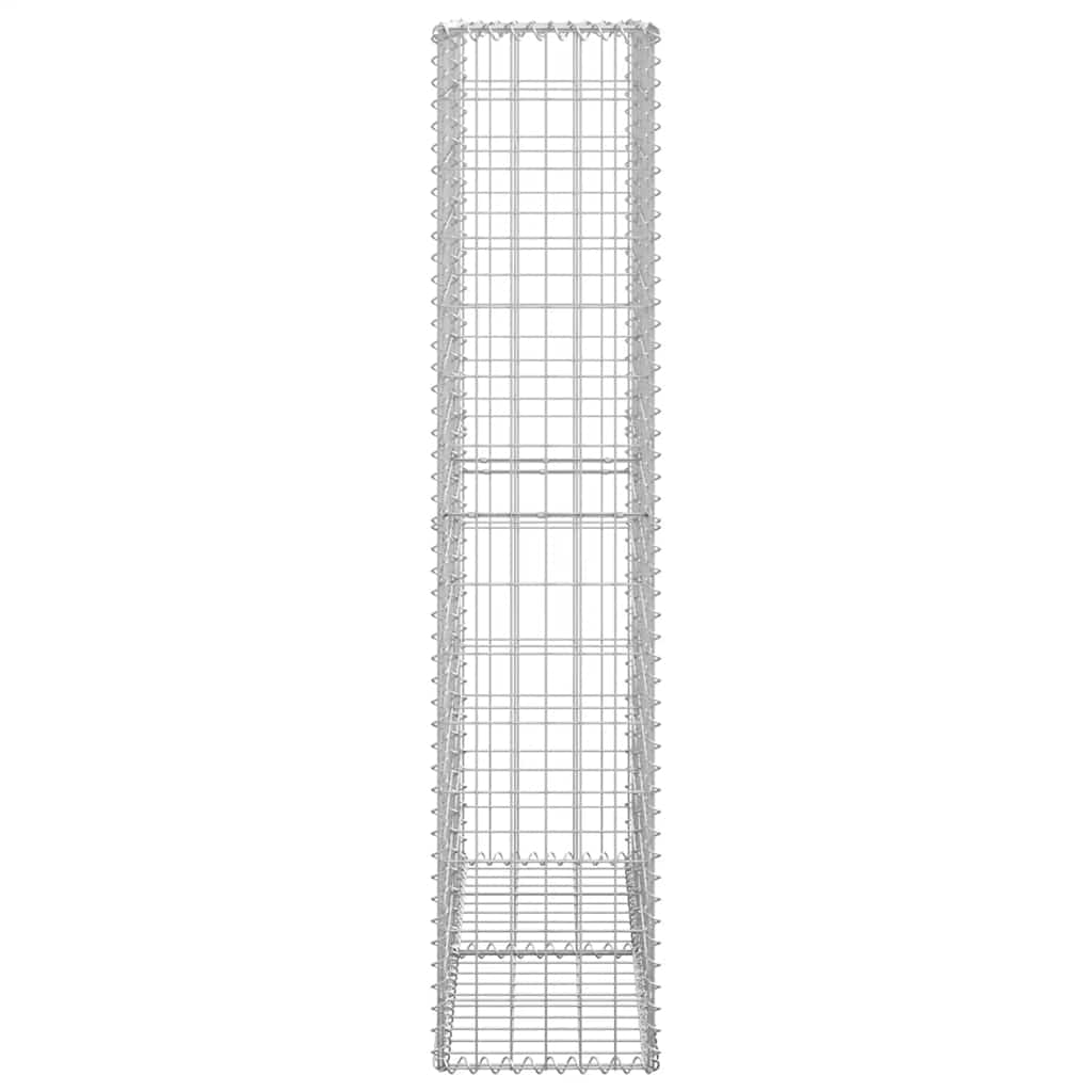 vidaXL Gabion Basket with Lids Galvanised Wire 150 x 100 x 30 cm 6