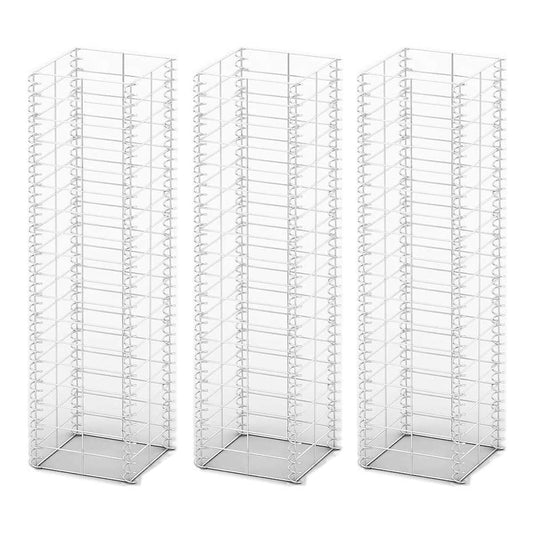 Gabion Set 3 pcs Galvanised Wire 25 x 25 x 100 cm