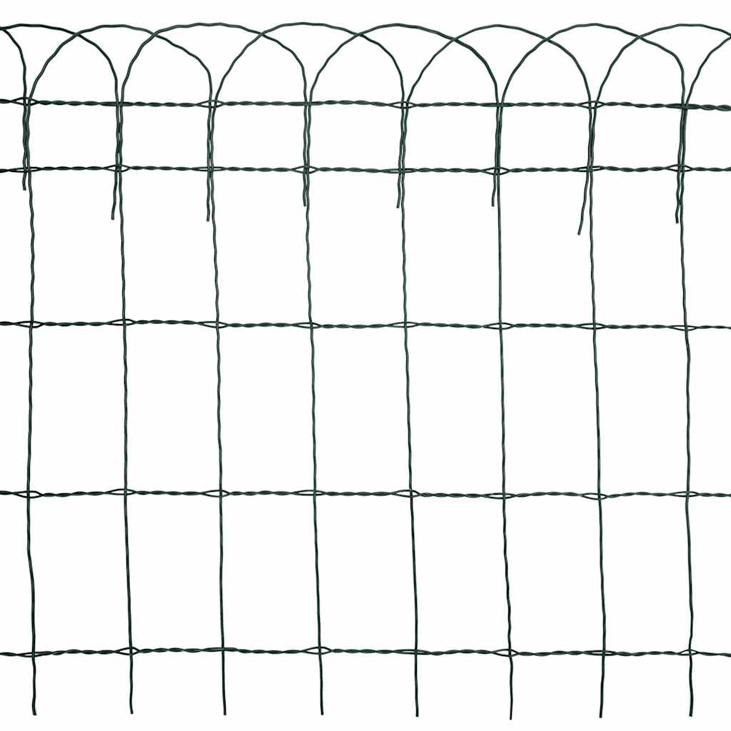 vidaXL Garden Border Fence Powder-coated Iron 25x0.65 m 6