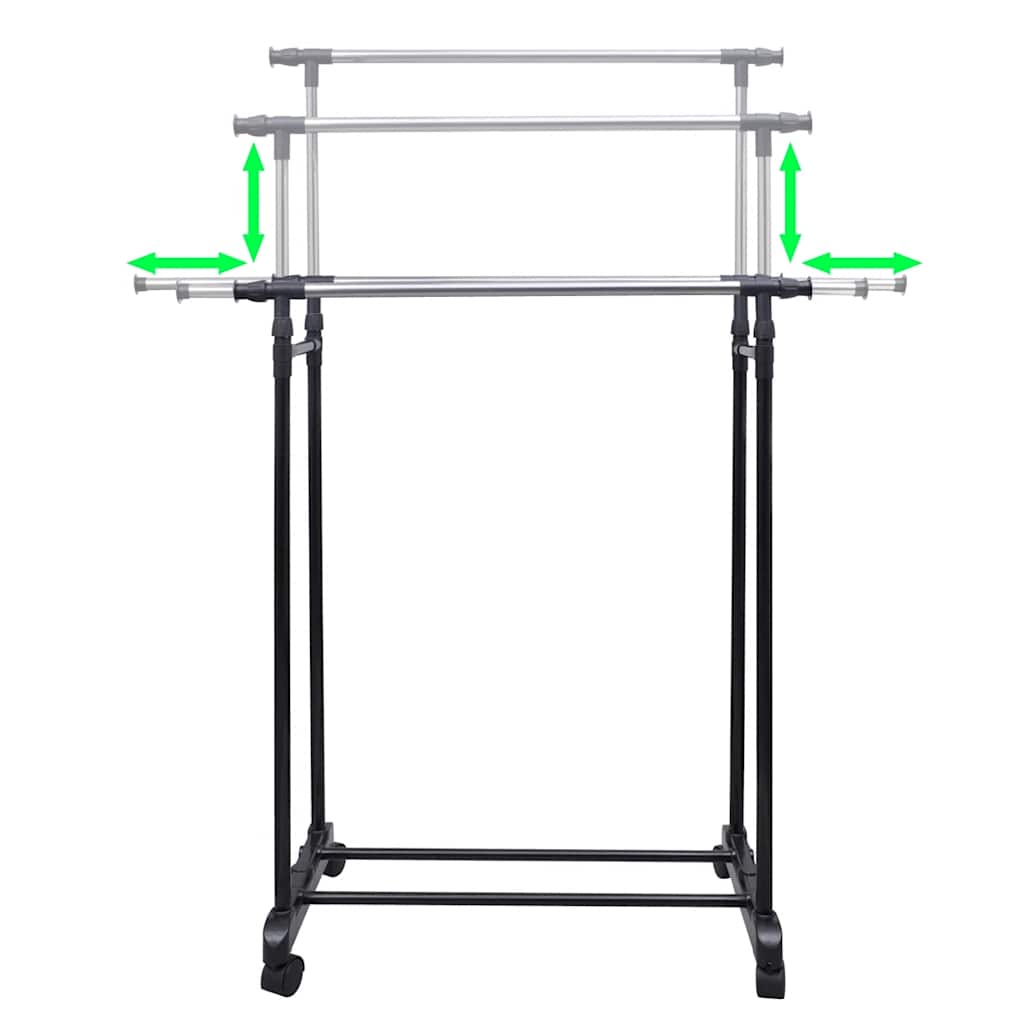 Adjustable Clothes Racks 2 hanging rails