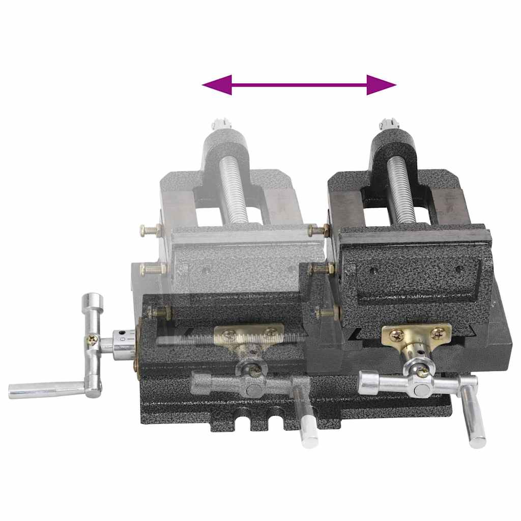 vidaXL Manually Operated Cross Slide Drill Press Vice 78 mm 6