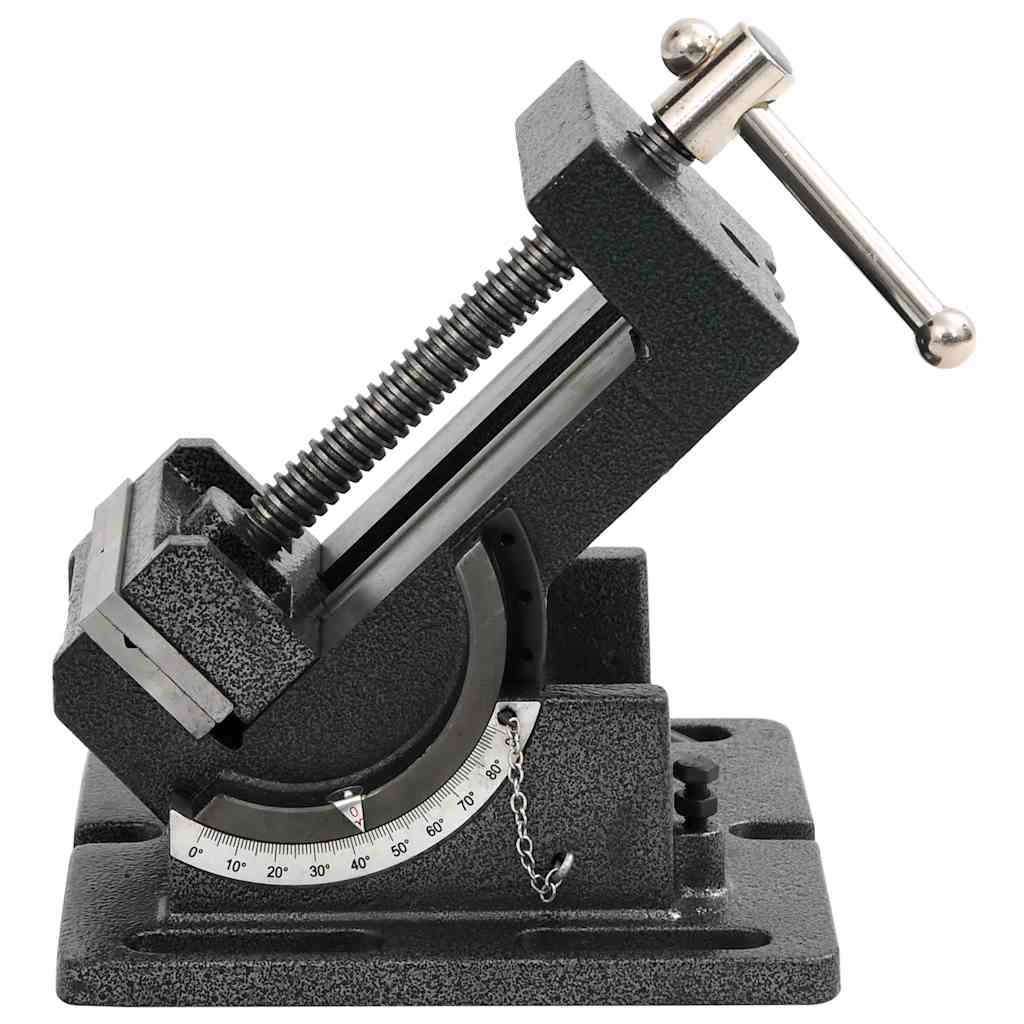 141313 vidaXL Manually Operated Tilting Drill Press Vice 110 mm 6
