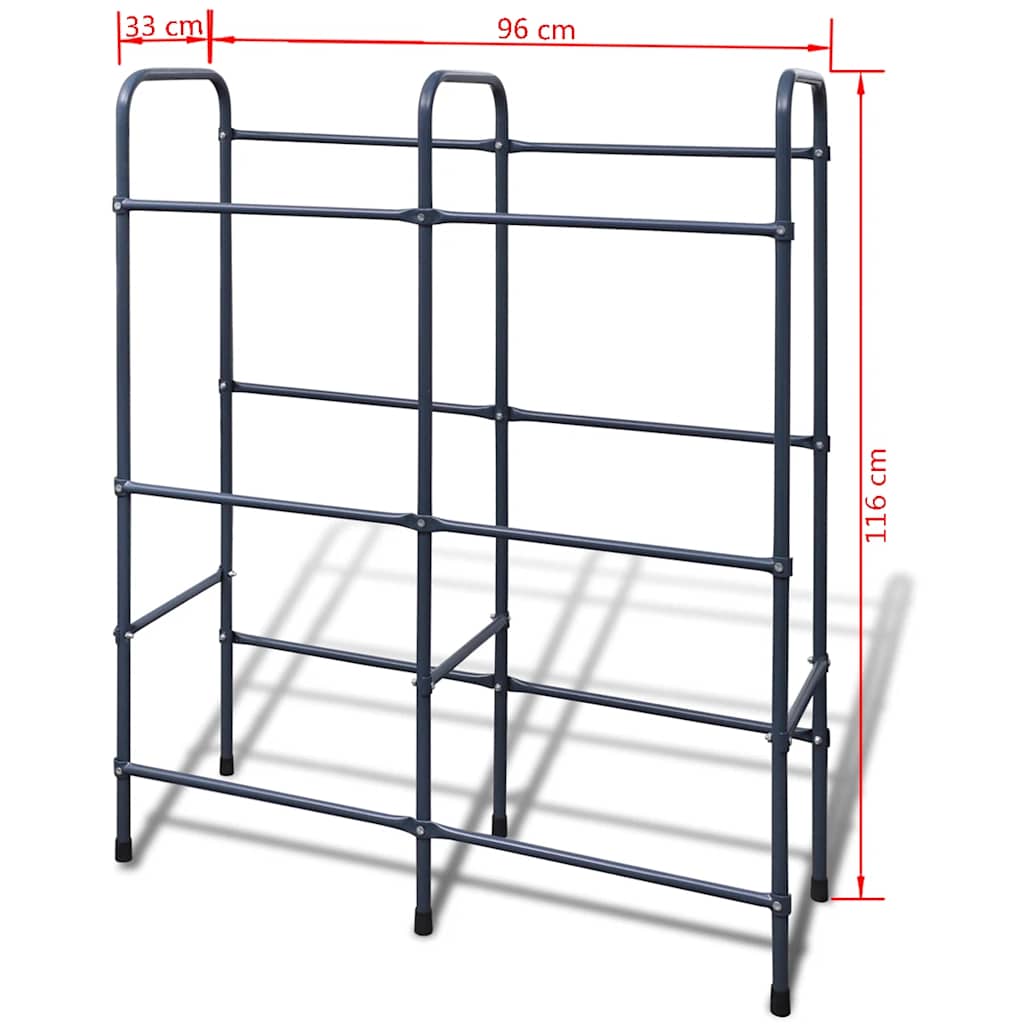 vidaXL Steel Shelf for 6 Crates 5