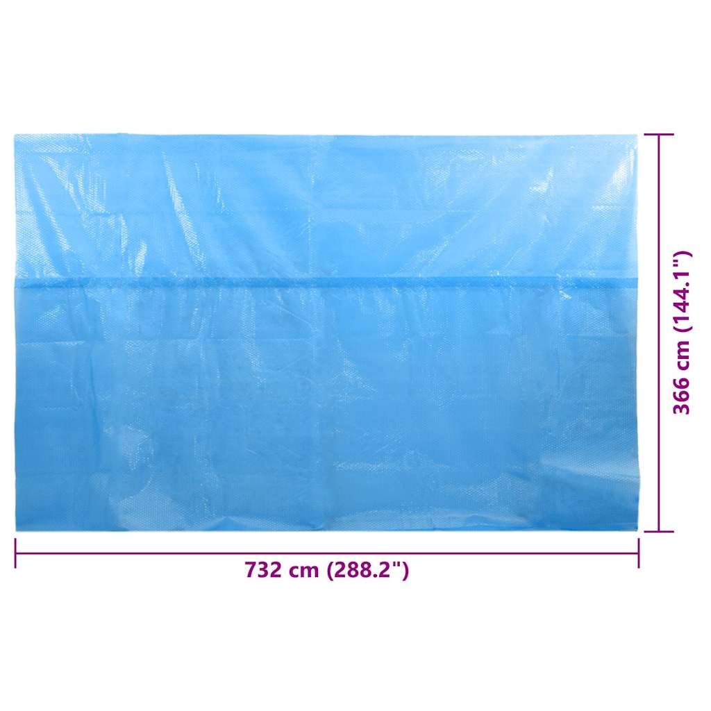 vidaXL Rectangular Pool Cover 732 x 366 cm PE Blue 6