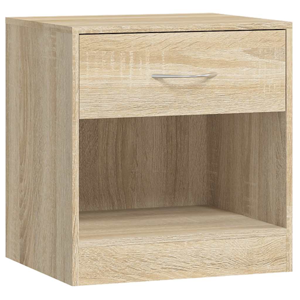 vidaXL Bedside Cabinet | Set of 2 | Oak | Engineered wood, MDF | Small 6