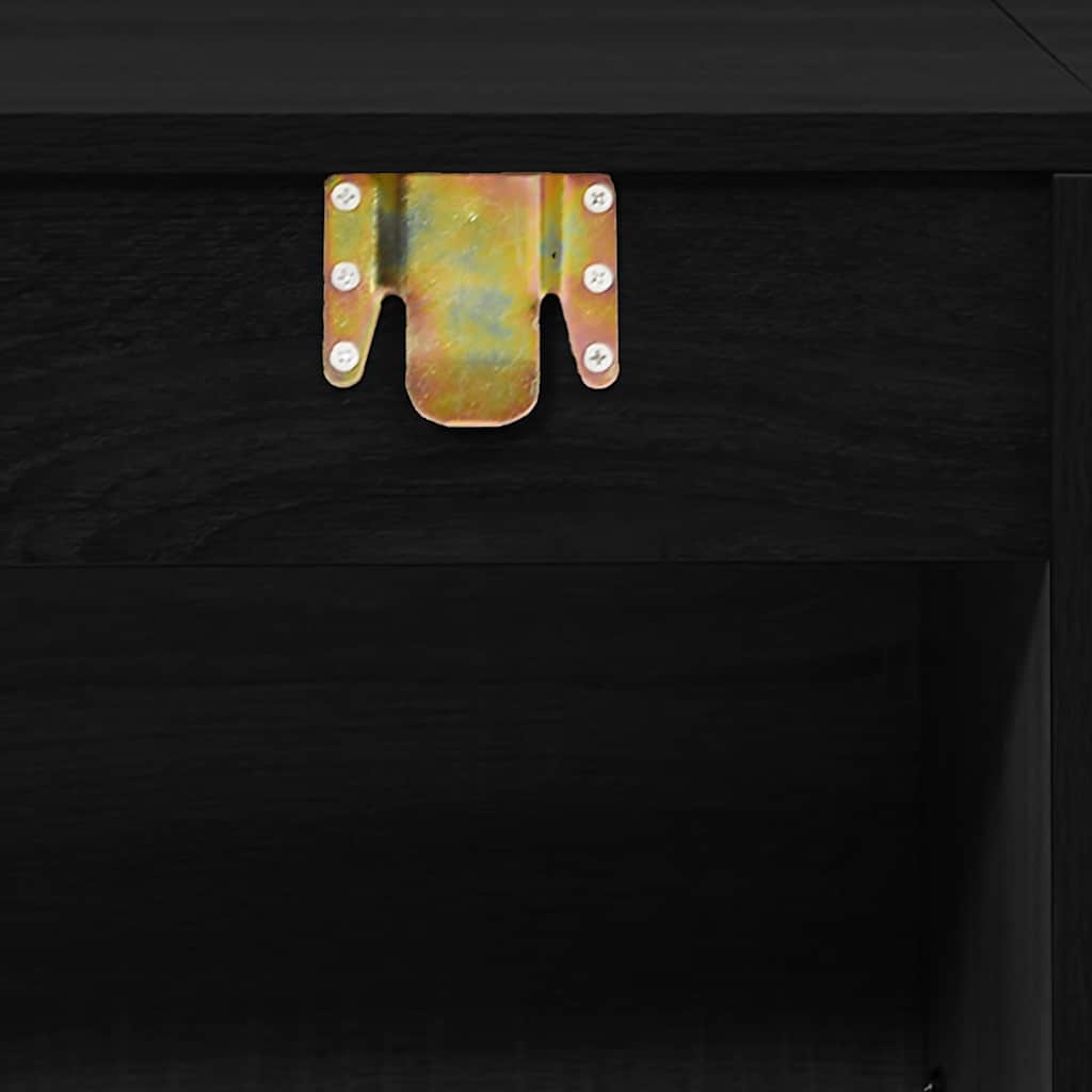 vidaXL 2 Piece Bathroom Furniture Set Black Engineered Wood 6