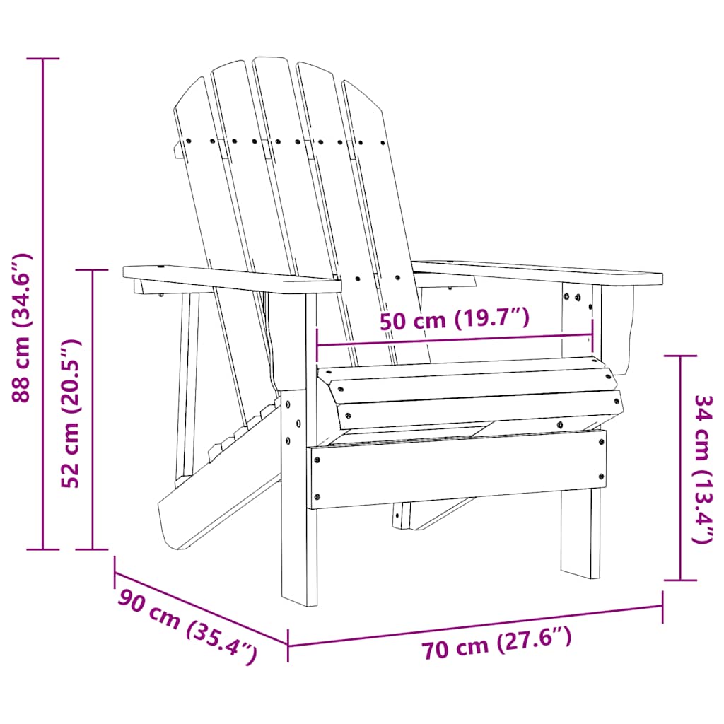 vidaXL Garden Chair Wood Grey 6